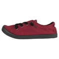 thumbnail image 2 of Forever Flat Women's Shoes Linen Canvas Slip-On Sneakers Lace Up Loafers Comfortable Fashion Sneakers Comfort-01 Red Burgundy 6.5, 2 of 4