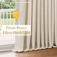 thumbnail image 5 of TURCURNO Memory Trained Pinch Pleat Linen Curtains for Living Room, 84 Inch Length 2 Panels Set Soft Textured Light Filtering Cream Curtains, Natural, 5 of 10