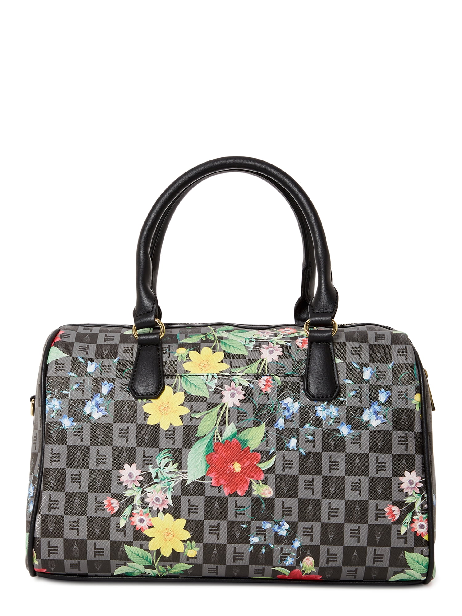London Fog Women's Calla Signature Satchel Handbag Black