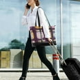 thumbnail image 5 of FORMRS Canvas Laptop Tote Bag for Women with 15.6" Computer Compartments Shoulder Handbag, Purple Jam, 5 of 7