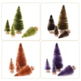 thumbnail image 6 of 16Pcs Mini Christmas Sisal Trees, Desktop Miniature Christmas Tree Pine Tree with Wood Base, Bottle Brush Trees for Winter Snow Miniature Scenes Xmas Tabletop Decor Brown, 6 of 6