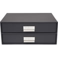 thumbnail image 2 of Bigso Birger 2-Drawer Fiberboard Label Frame Document Box | Dark Grey, 2 of 9