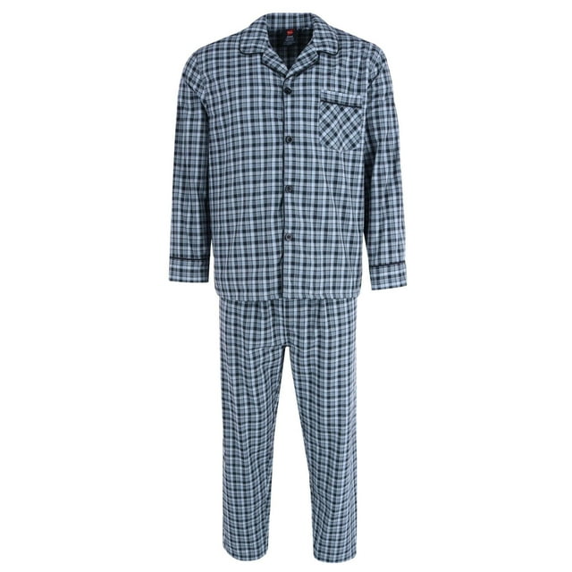 Hanes Ensemble de Pyjama en Popeline à Manches Longues (Hommes)