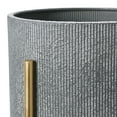 thumbnail image 4 of Main + Mesa Modern Boho Embossed Metal Planters with Stands, Charcoal Grey and Gold, Set of 2 Sizes, 4 of 6
