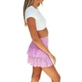thumbnail image 5 of Nituyy Women Mini Pleated Skirt Layered Ruffled Elastic Bohemian Floral Skirt, 5 of 9