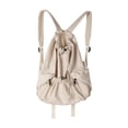 thumbnail image 4 of Bolsa de gimnasia de moda portátil de mochila casual de mochila para adultos caminando para acampar Beige, 4 of 8