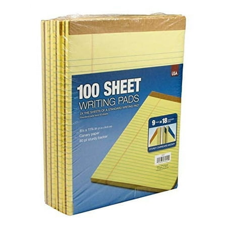 Tops Legal Writing Pad, 8-1/2"in x 11-3/4"in, 100 Sheets