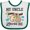 White and Green, variant on Inktastic My Uncle Loves Me with Sloth and Hearts Boys or Girls Baby Bib