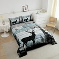 thumbnail image 4 of Erosebridal Rustic Deer Bedding Sets with Comforter, Countryside Comforter Sets, Lodge Cabin Reversible Duvet Insert, Lightweight Bedroom Decorative, 2 Pieces, 4 of 8