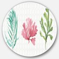 thumbnail image 1 of Designart 'Mixed Botanical Green Leaves II' Art Mural en Métal Style Ferme - Disque de 36, 1 of 5