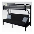 Acme Eclipse Twin XL Over Futon Metal Bunk Bed, Black