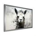thumbnail image 3 of Designart "Monochrome Majesty Of Alpaca I" Alpaca Picture Framed Wall Decor, 3 of 5