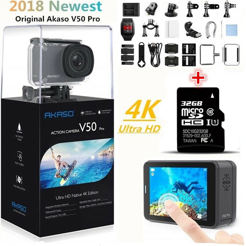 Akaso V50 Pro Native 4k 30fps mp Wifi Action Camera With Eis Touch Screen Aujustable View Angle Remote Control Sports Camera With Helmet Accessories Kit 32g Sd Walmart Com Walmart Com Akaso V50 Pro Native 4k 30fps mp Wifi Action Camera With Eis Touch Screen Aujustable View Angle Remote Control Sports Camera With Helmet Accessories Kit 32g Sd Walmart Com Walmart Com