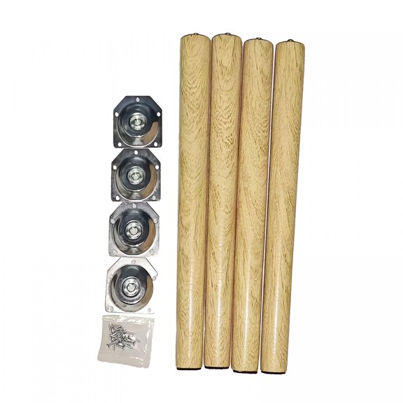 LAMIRO 4Pcs Wooden Furniture Legs Replace Parts Anti Slip Wood Table Legs Desk Table Feet Legs for Couch Night Stand Dresser 40cm