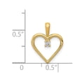thumbnail image 4 of 14K Yellow Gold Charm Pendant Diamond Round Aa .03Ct. Heart, 4 of 4