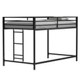 thumbnail image 6 of Llinc Store Junior Twin Loft Bunk Bed Black with Cinnamon Wood Shelf Twin Bed Fream, 6 of 7