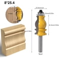 thumbnail image 4 of Carpintería, 5 Uds., Vástago De 8mm, Broca Para Enrutador De Barandilla, Puerta De Gabinete, Línea Superior, Fresa, Herramientas De Carpintería, 4 of 7