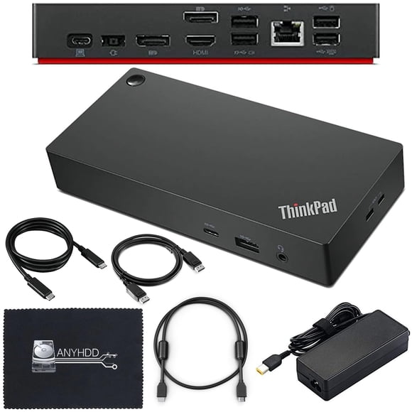 Estación de acoplamiento Lenovo Thinkpad 40AY0090US con doble monitor