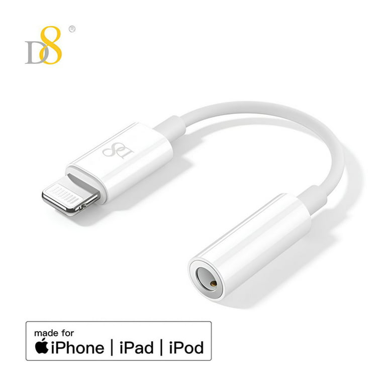pegs Nægte Strålende For Lightning to 3.5 mm Headphone Jack Adapter, for iPhone to 3.5mm Jack  Earphone Audio Jack Aux Accessories Compatible with iPhone13/12/XS/Max/X 8  7/iPad,Support All iOS System - Walmart.com