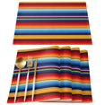 thumbnail image 2 of Colorful Mexican Stripes Placemat Wedding Party Dining Decor Linen Table Mat Kitchen Accessories Table Napkin, 2 of 5