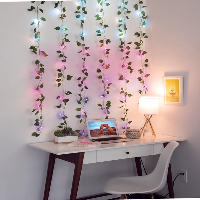 Merkury Innovations 3,5 PI. L x 5 PI. H Rideau Vigne Rose Ombre Lumières