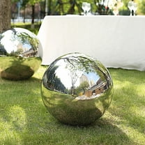BalsaCircle 20" Silver Stainless Steel Globe Gazing Reflective Mirror Ball Wedding Party Decorations Supplies