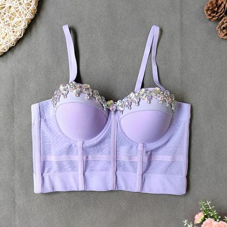 ChunLiang Fashion Diamond Sequin y2k Tank Top Women Shaper Blusa Camis Corset Woman Clothes Streetwear Bra Ladies Shirt Crop Tops