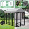 AHB Large Dog Kennel Outdoor Dog House, Heavy Duty Welded Wire Steel