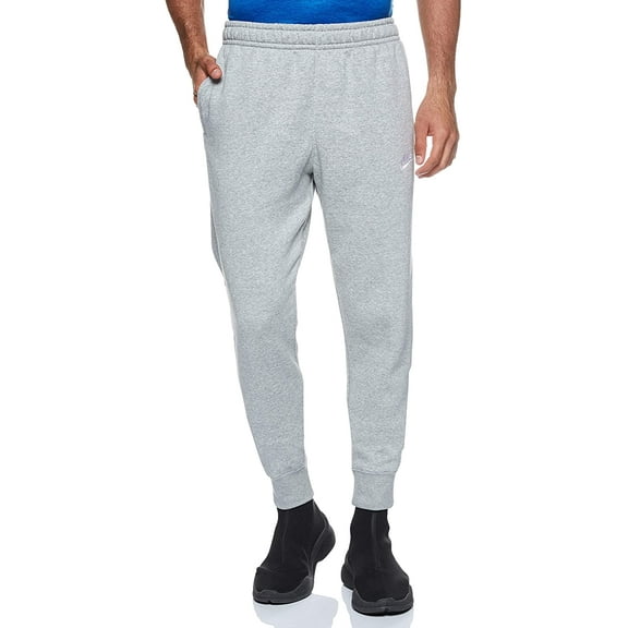 Men's Nike Dk Grey Heather/Matte Silver/Wht Sportswear Club Joggers (BV2671 063) - L