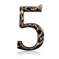 thumbnail image 2 of 5.5 Inch House Numbers & Letters, Highly Visible Cast Iron Metal Home Address Number for Street Office Mailbox, Antique Brass (Number 5), 2 of 10