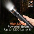 thumbnail image 2 of TRAHOO-KunHe Heavy Duty Flashlight, 3 D Battery, High Lumens, Zoomable Large Aluminum Flash Light for Home, Emergency, Power Outage, Camping, 2 of 4