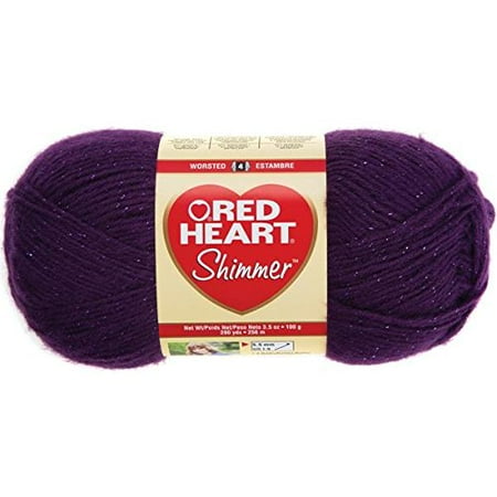Red Heart Shimmer Red Heart Shimmer Yarn-Plum, Shimmer is an elegant yarn that contains just a hint of metallic By Coats Yarn ()