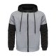 thumbnail image 1 of pstuiky camisetas de manga larga para hombre, Chaqueta con capucha y cremallera para hombre, con bloques de color y manga larga de terciopelo. Tops de hombre xl, 1 of 5
