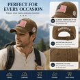 thumbnail image 5 of KuKeDi 3 Pack American Flag Baseball Caps, Washed Cotton Adjustable Dad Hats for Men Women, 5 of 8