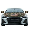 thumbnail image 2 of Yuyamidu Owl Car Hood Cover Protector Camo Hunting Car Hood Cover Banner American Flag Side Mirror Covers for Car Sedan Elastic Car Mirrors Protector 3pcs Auto Accessories Patriotic Festival Decor, 2 of 7