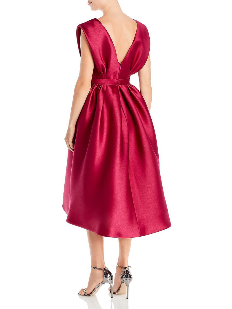 Amsale Womens Mikado Bias Cut Sleeveless Midi Dress - Walmart.com