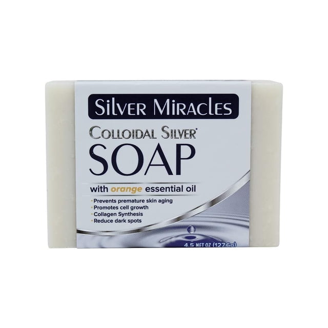 Jabón de plata coloidal Silver Miracles perfumado con naranja natural