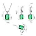 thumbnail image 3 of LYMAYTER Necklace Earrings 4Pcs/Set Finger Ring - Rectangle, Cubic Zirconia, Vintage, 3 of 7