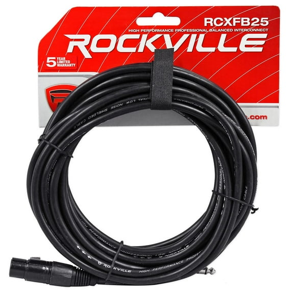 Rockville RCXFM10P-Y Yellow 10' Female to Male REAN XLR Mic/Speaker Cable