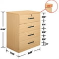 thumbnail image 3 of Better Home Products Liz Super Jumbo 4 Drawer Storage Chest Dresser Beech Maple, 3 of 8