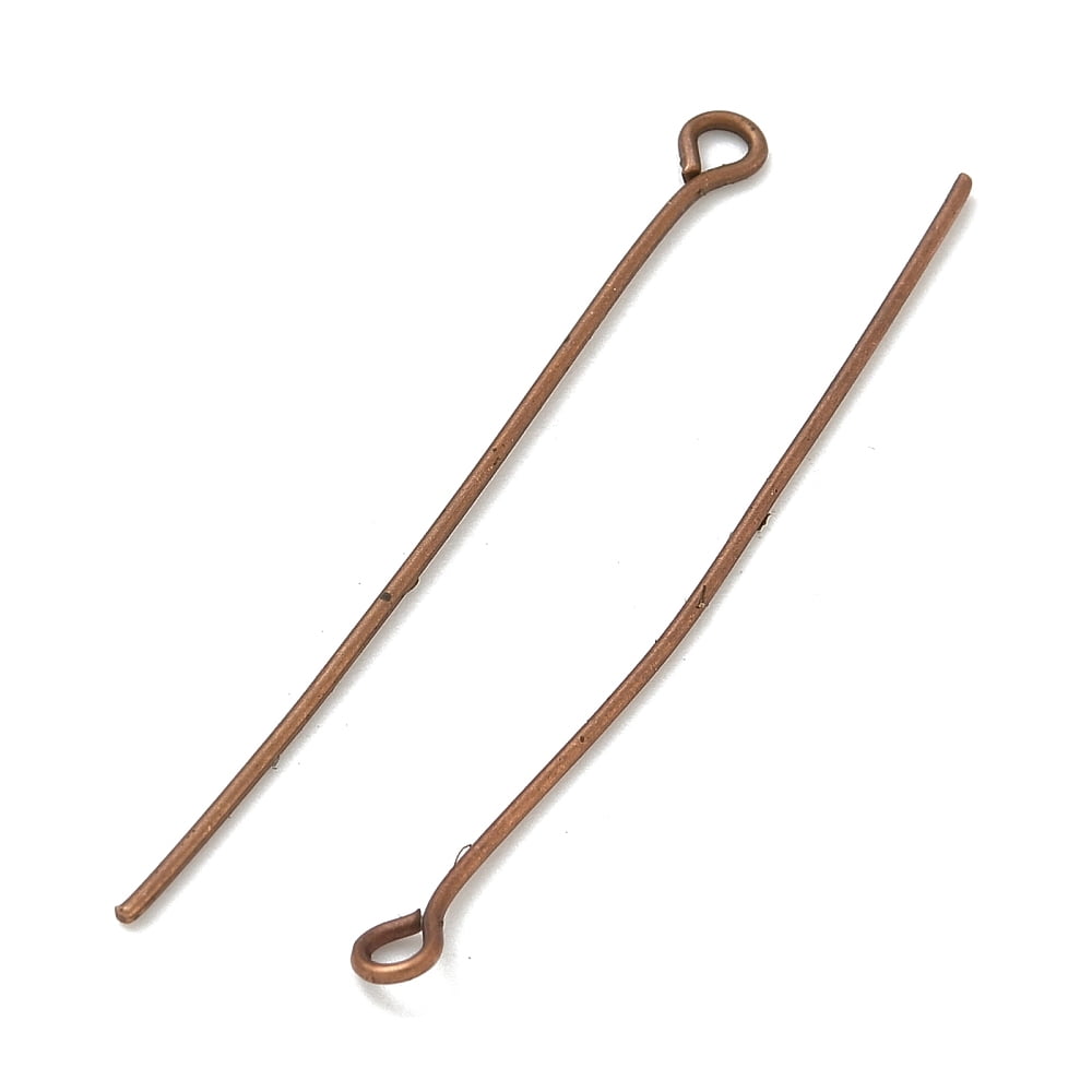 Iron Eye Pin Cadmium Free & Nickel Free & Lead Free Red Copper 45x0.7mm Hole: 2mm about 6000pcs/1000g