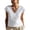 White, variant on Avtoify Women's Short Sleeve Summer Lace Sleeve Blouses for Women Dressy Casual Round Neck