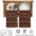 thumbnail image 5 of Dark Brown Wooden Kitchen Towels Set of 1, Vintage Western Country Wooden Board Absorbent Dish Towels for Kitchen, Microfiber Hand Towel, Quick Drying Tea Towel for Cleaning Decorative Dishcloths, 5 of 7