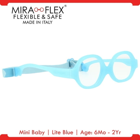 Miraflex: Mini Baby Unbreakable Kids Eyeglass Frames | 33/11 - Lite Blue | Age: 6Mo -