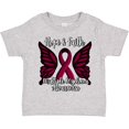 thumbnail image 3 of Inktastic Multiple Myeloma Cancer Awareness Hope & Faith with Butterfly Ribbon Boys or Girls Toddler T-Shirt, 3 of 5