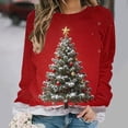 thumbnail image 5 of Zormilly Christmas Sweatshirts for Women Fleece Long Sleeve Crewneck Oversized Sweatshirt Printed Casual Pullover, S-2XL, 5 of 7