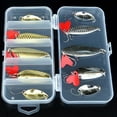 thumbnail image 4 of Opolski Pack Of 10/Box Lightweight Fishing Lures 3 Hooks Metal Sharp Simulation Sequins Baits Kit for Outdoor, 4 of 7
