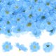 thumbnail image 1 of Uxcell 150-Pack Cabezas de Flor de Cerezo Artificial, Pétalos de Flor de Seda Falsos para Bodas/Vestidos/Pared de Flores/Artesanías DIY/Decoración de Fiestas, Cabezas Florales Falsas [Azul Claro], 1 of 1