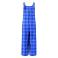 thumbnail image 4 of Summer Plus Size Jumpsuits for Women Tummy Control Fashion Printed Jumpsuit Casual Button Pocket Sleeveless Wide Leg Trousers, 4 of 8