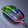thumbnail image 3 of XMKP Wireless Mouse, 2.4G Portable Optical Quiet RGB Mouse with USB Receiver and Type C Adapter, 3 Adjustable DPI Levels, Wireless Computer Mice for Laptop, Computer, PC, MacBook, Desktop, 3 of 7